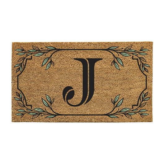 Monogram Coir Mat, Letter "J" | Plow & Hearth