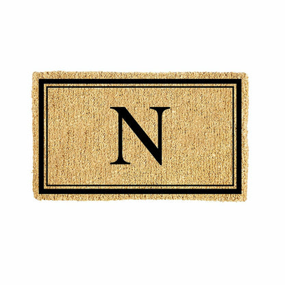 Monogram Coir Mat, Letter "N" | Plow & Hearth