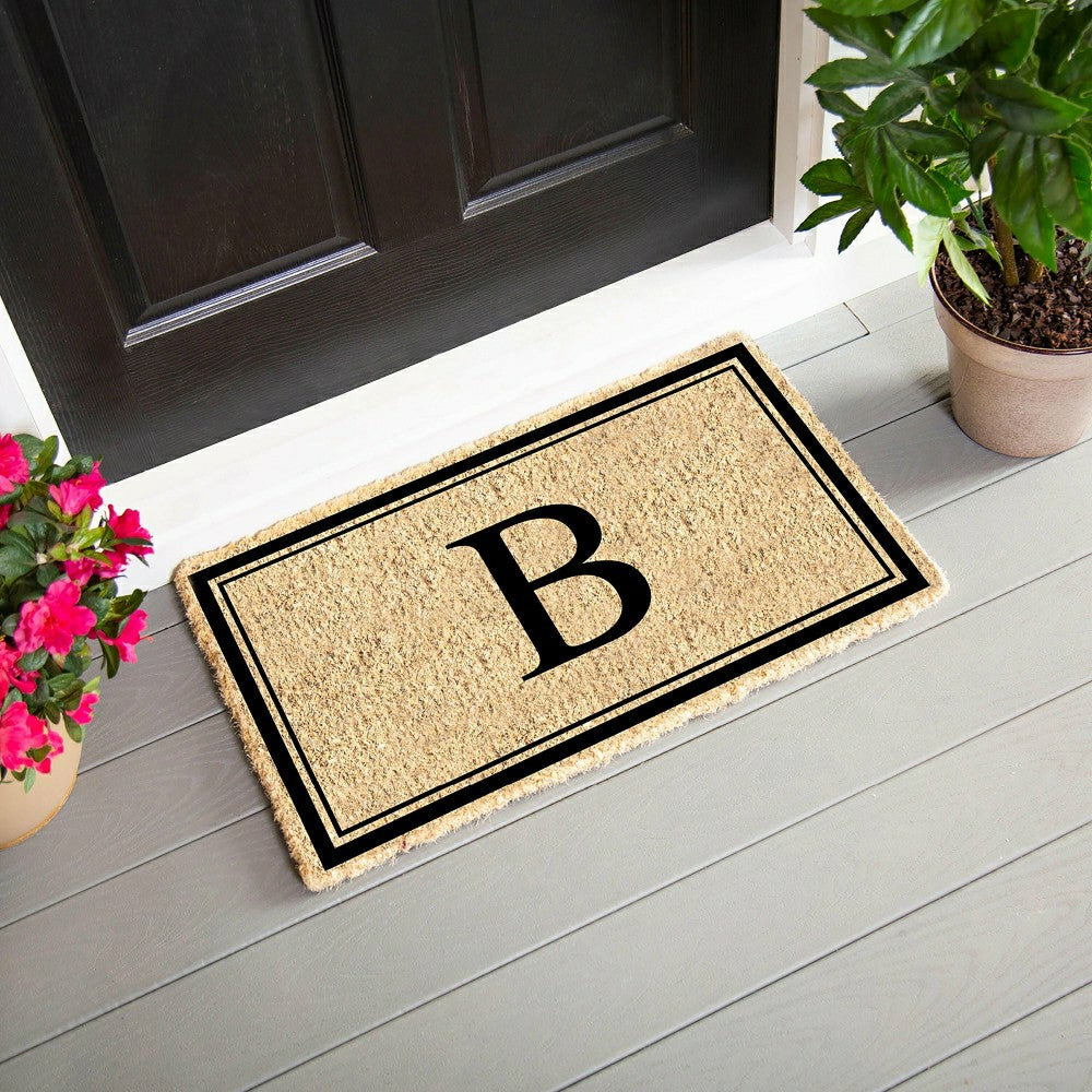 Monogram Coir Mat, Letter "B" | Plow & Hearth