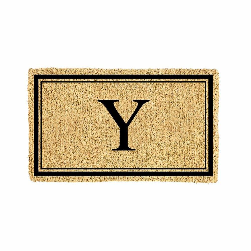 Monogram Coir Mat, Letter "Y" | Plow & Hearth