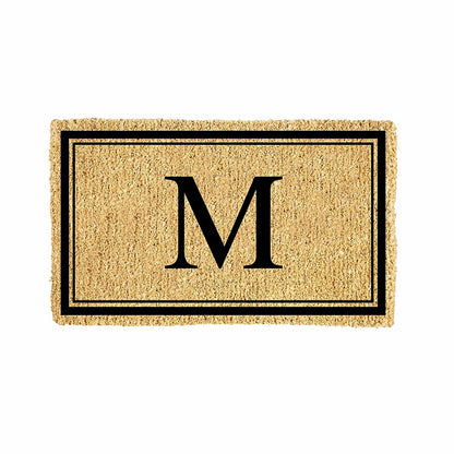 Monogram Coir Mat, Letter "M" | Plow & Hearth