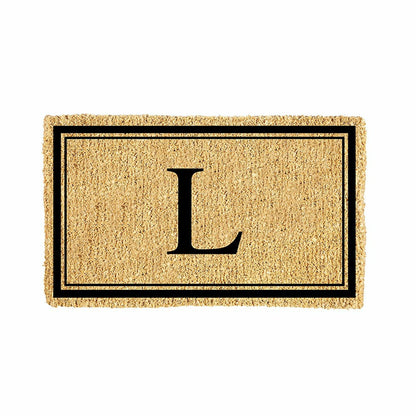 Monogram Coir Mat, Letter "L" | Plow & Hearth
