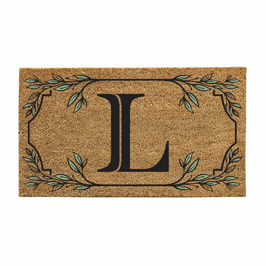 Monogram Coir Mat, Letter "L" | Plow & Hearth