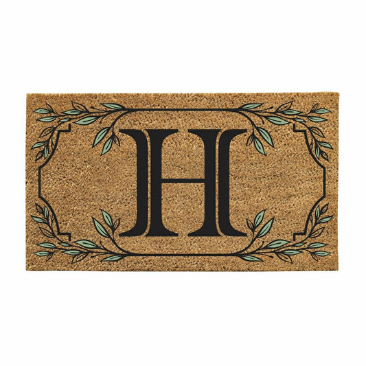 Monogram Coir Mat, Letter "H" | Plow & Hearth