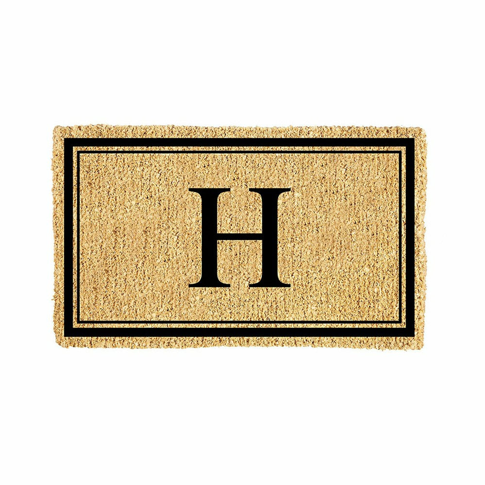 Monogram Coir Mat, Letter "H" | Plow & Hearth