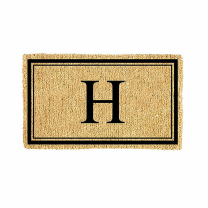 Monogram Coir Mat, Letter "H" | Plow & Hearth