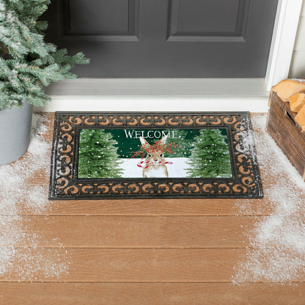 Candy Cane Rabbit Sassafras Switch Mat | Plow & Hearth