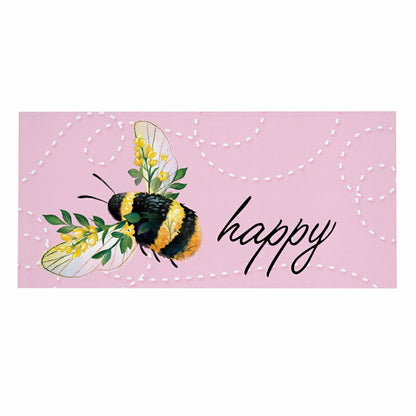 Bee Happy Pink Sassafras Switch Mat | Plow & Hearth