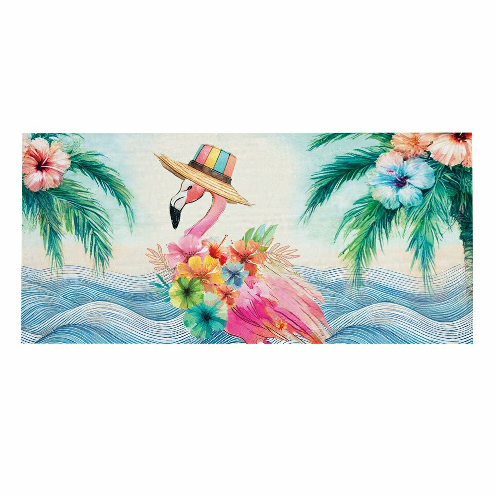 Palm Beach Floral Flamingo Sassafras Switch Mat | Plow & Hearth