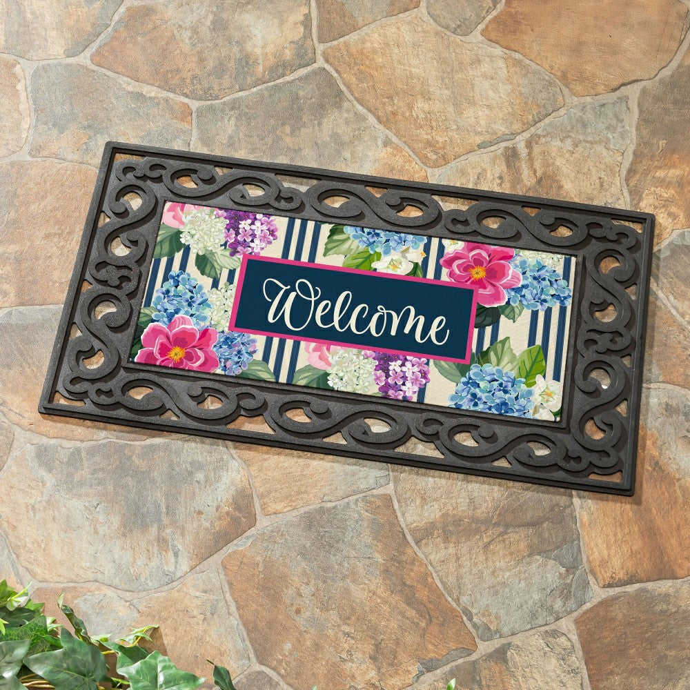 Chinoiserie Floral Pattern Sassafras Switch Mat | Plow & Hearth