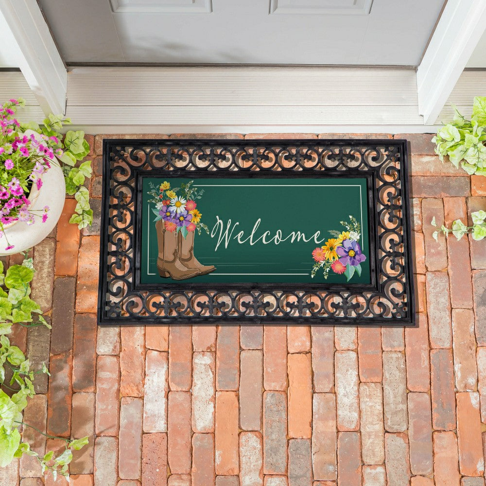 Boots And Bow Floral Sassafras Switch Mat | Plow & Hearth