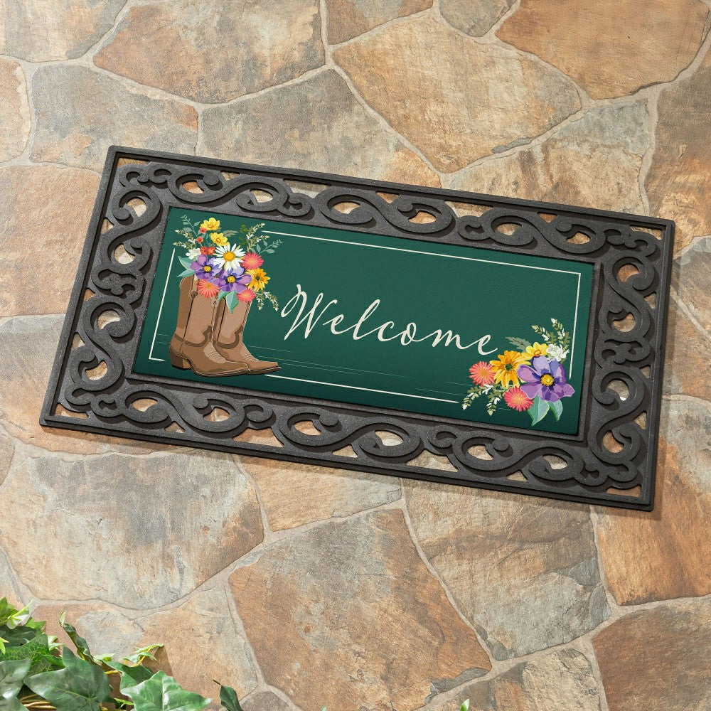 Boots And Bow Floral Sassafras Switch Mat | Plow & Hearth