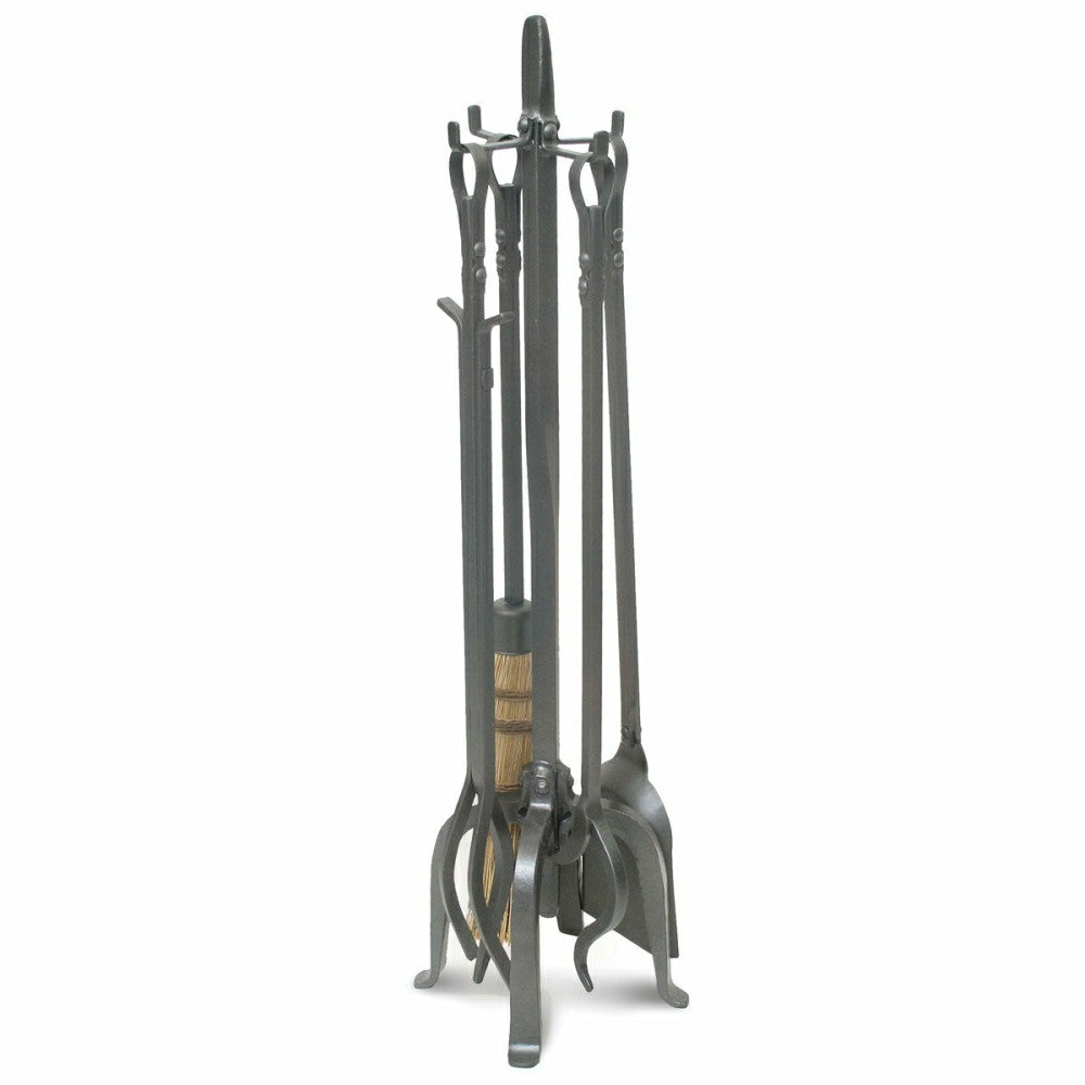 Old World Forged Iron Fireplace Tool Set | Plow & Hearth