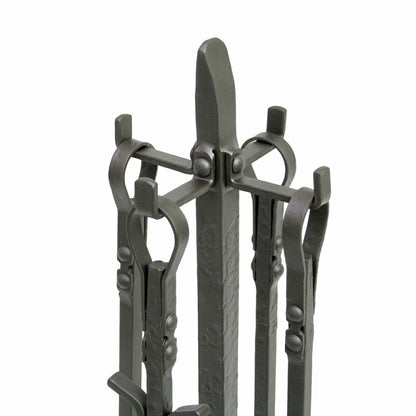 Old World Forged Iron Fireplace Tool Set | Plow & Hearth