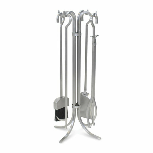 5-Piece Stainless Steel Newport Fireplace Tool Set | Plow & Hearth