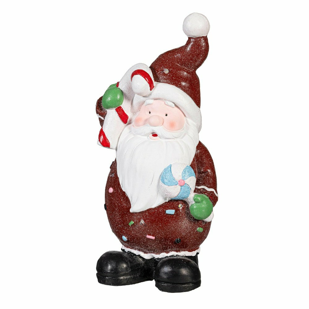 Baking Spirits Bright Santa LED Garden Statue | Plow & Hearth