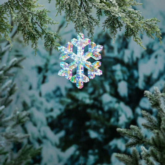 Pearl and Pine Outdoor Lamp & Lighting, LED Snowflake, 9"H | Plow & Hearth