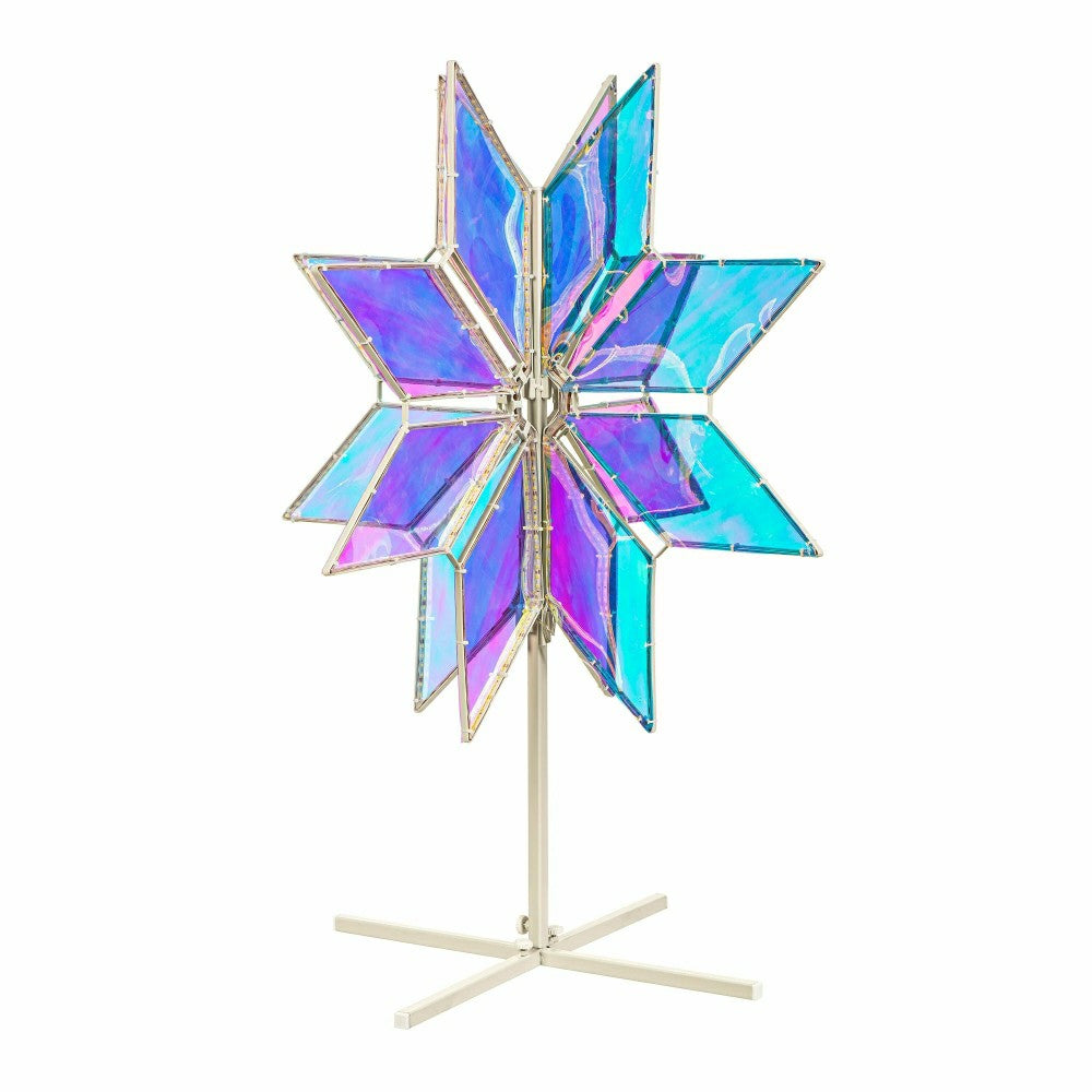 Iridescent Snowflake Statement LED Outdoor Lighting, 30" | Plow & Hearth