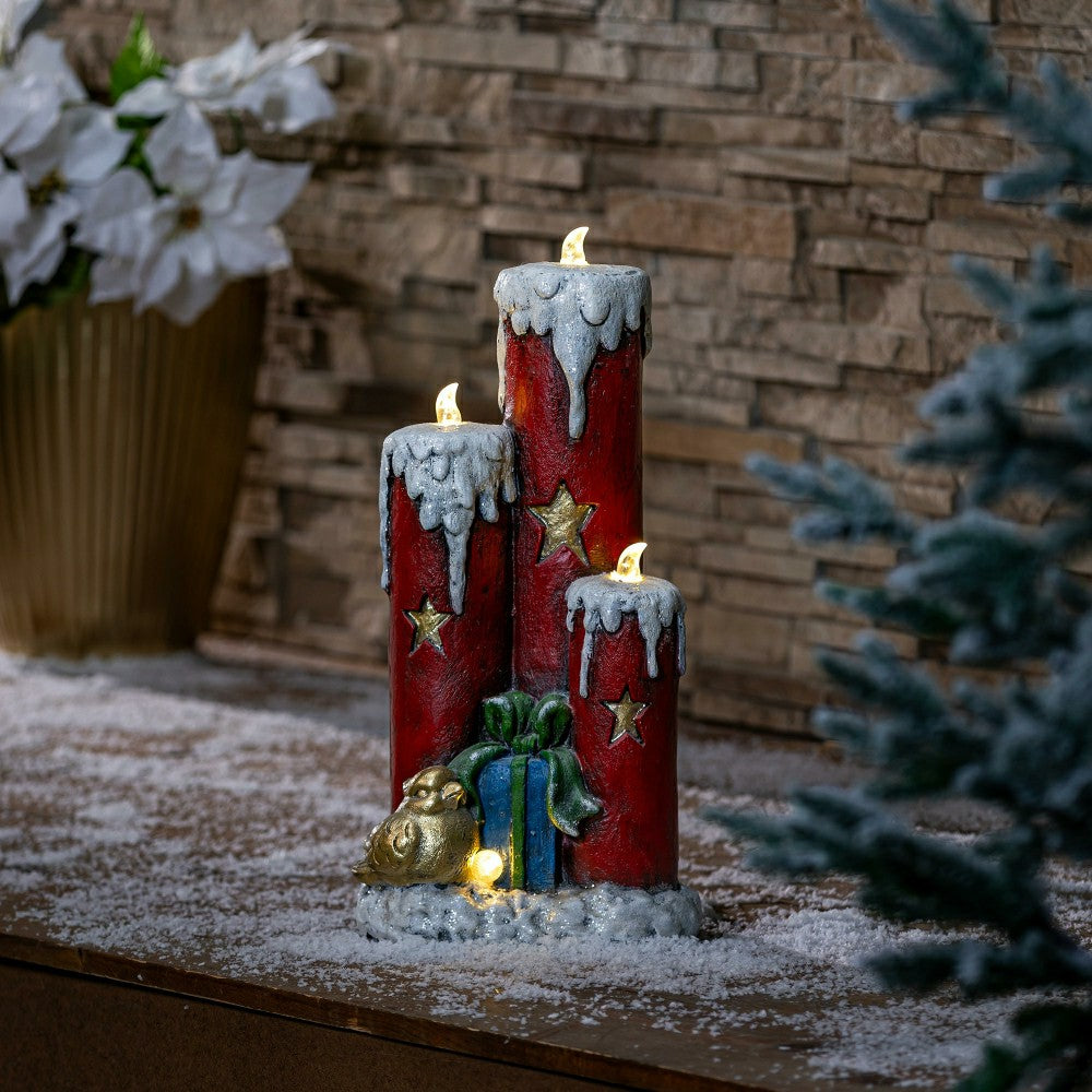 Joyful Traditions Garden Statue, LED Resin Statue, Candle Stick, 21"H | Plow & Hearth