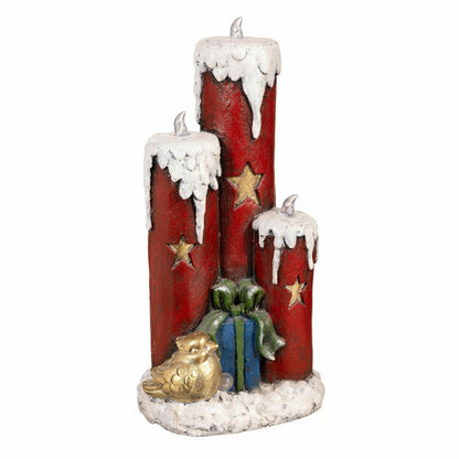 Joyful Traditions Garden Statue, LED Resin Statue, Candle Stick, 21"H | Plow & Hearth