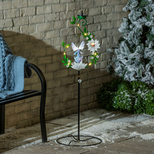 Angel 4-in-1 Solar Garden Stake, 48"H | Plow & Hearth