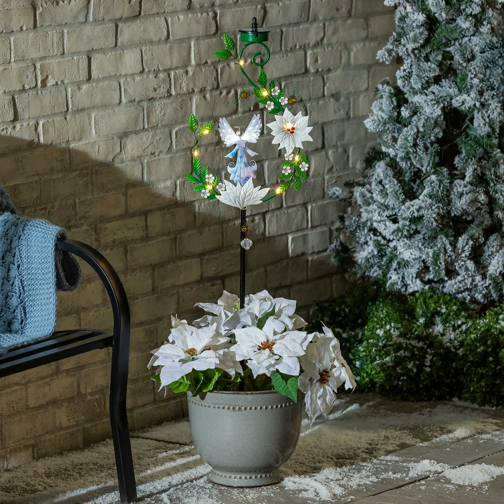 Angel 4-in-1 Solar Garden Stake, 48"H | Plow & Hearth