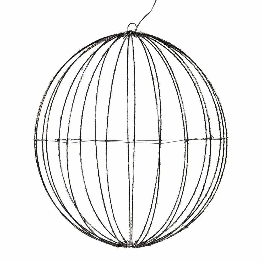 LED Foldable Lighting Sphere Décor with 160 Warm White Lights | Plow & Hearth
