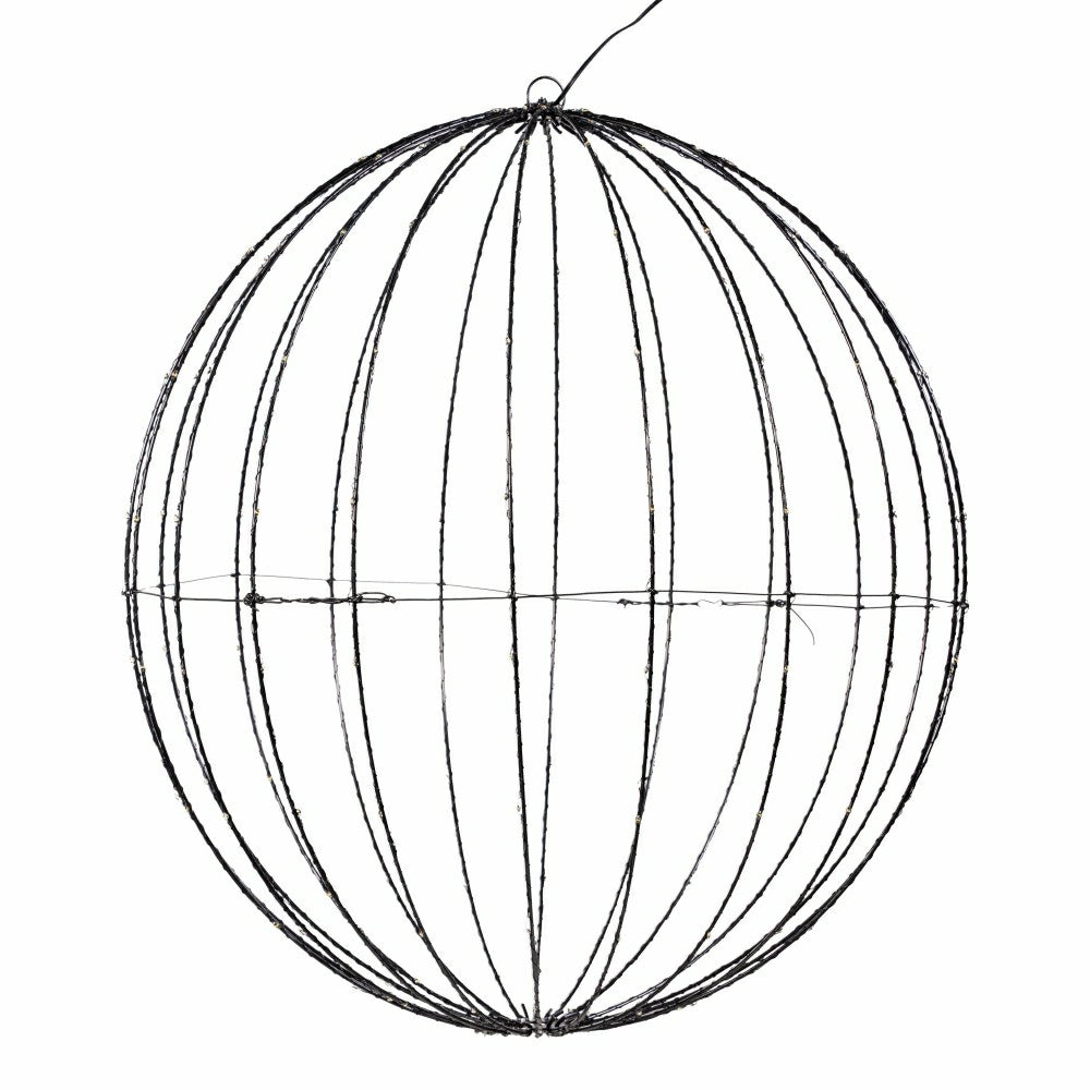 LED Foldable Lighting Sphere Décor with 200 Warm White Lights | Plow & Hearth