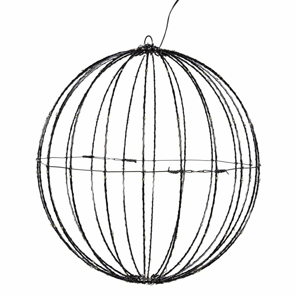 LED Foldable Lighting Sphere Décor with 140 Warm White Lights | Plow & Hearth