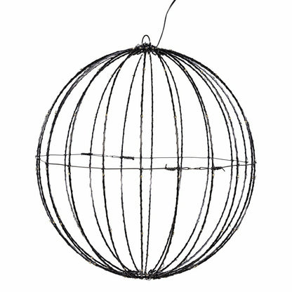LED Foldable Lighting Sphere Décor with 140 Warm White Lights | Plow & Hearth