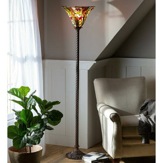 Red Star Stained Glass Floor Lamp | Plow & Hearth