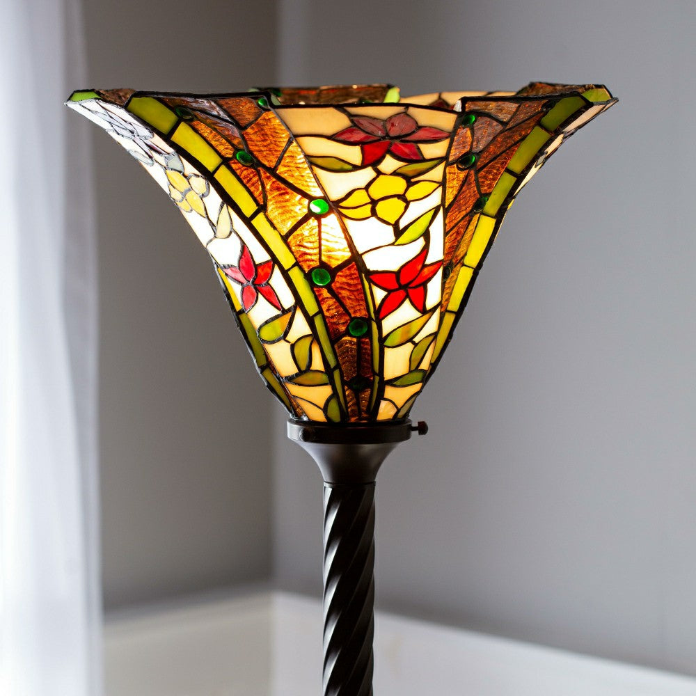 Red Star Stained Glass Floor Lamp | Plow & Hearth