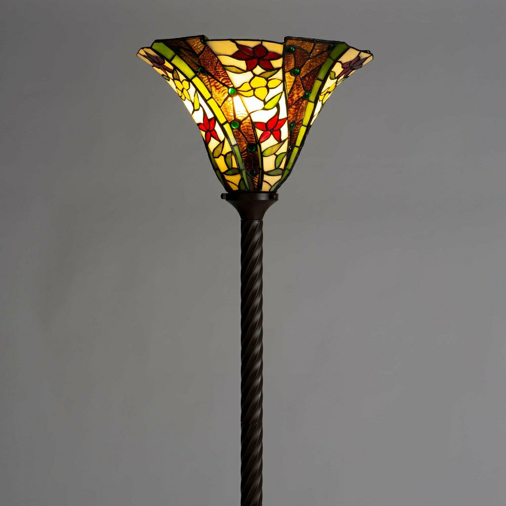 Red Star Stained Glass Floor Lamp | Plow & Hearth