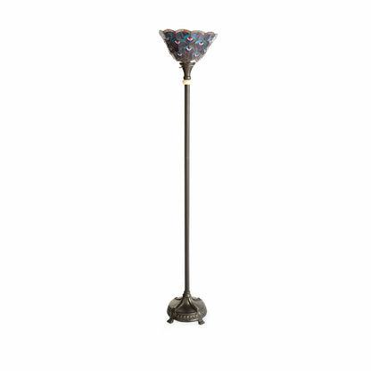 Peacock Stained Glass Floor Lamp | Plow & Hearth