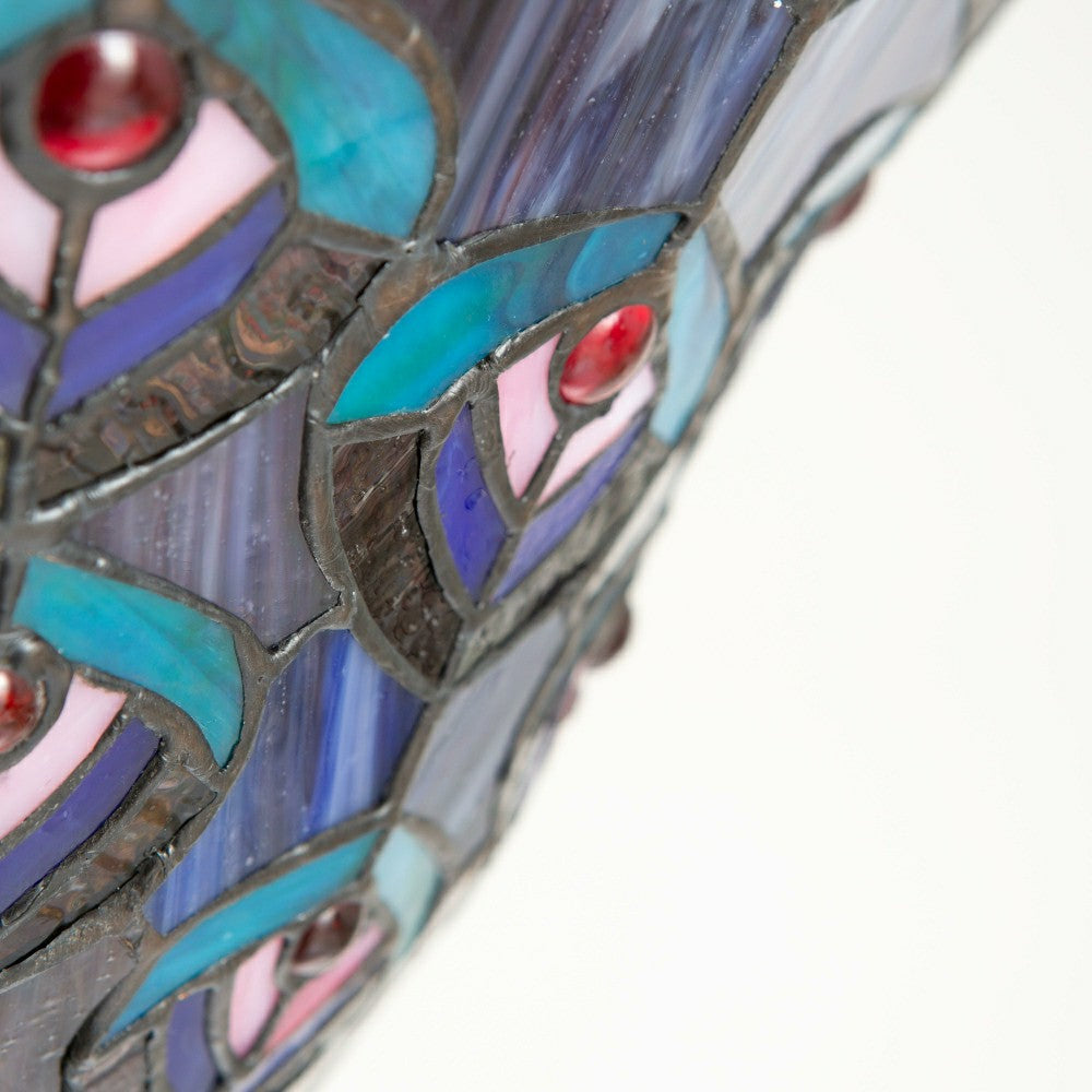 Peacock Stained Glass Floor Lamp | Plow & Hearth