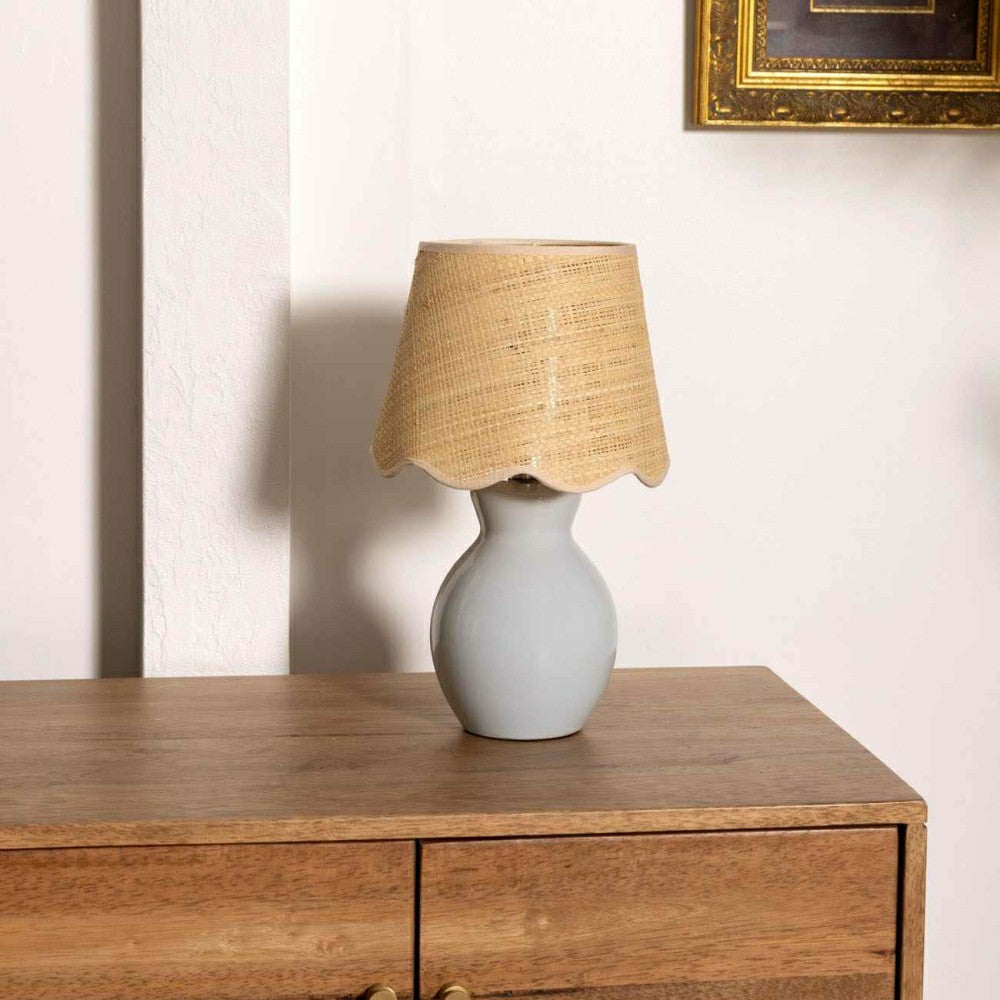 Salgareda Grey Ceramic Table Lamp | Plow & Hearth