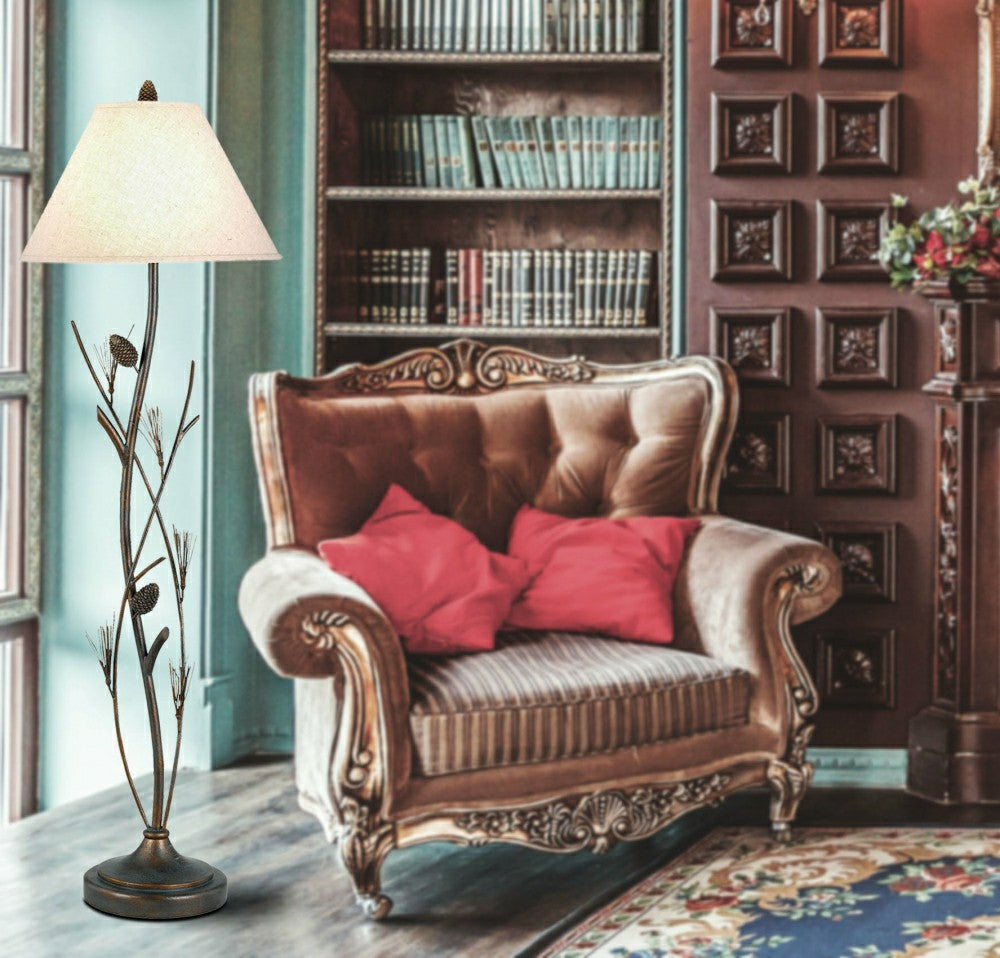 Pine Twig Iron Floor Lamp | Plow & Hearth