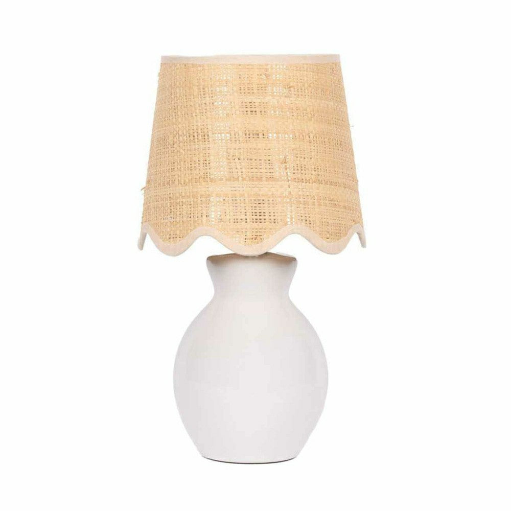 Salgareda White Ceramic Table Lamp | Plow & Hearth