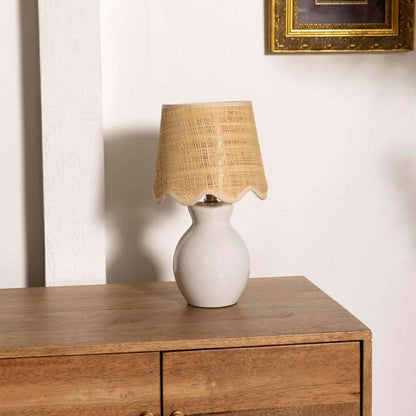 Salgareda White Ceramic Table Lamp | Plow & Hearth
