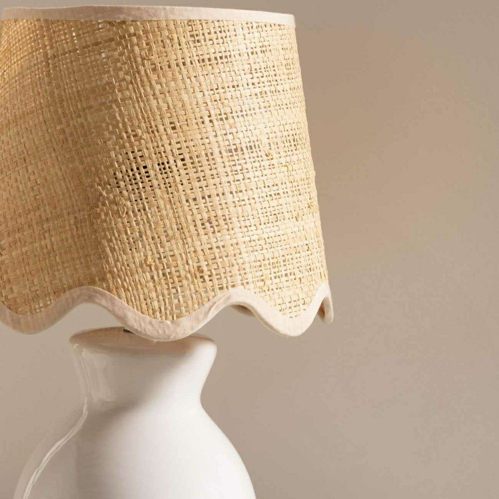 Salgareda White Ceramic Table Lamp | Plow & Hearth