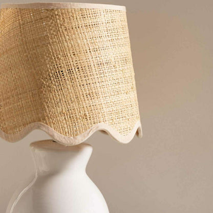 Salgareda White Ceramic Table Lamp | Plow & Hearth