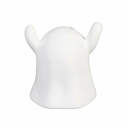 Ceramic Happy Ghost Tealight Candle Holder | Plow & Hearth