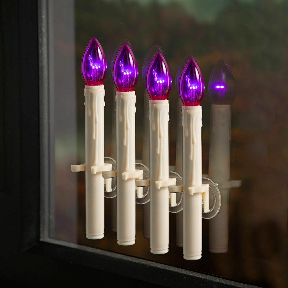Battery-Operated Halloween Suction Cup Candles, Set of 4 | Plow & Hearth