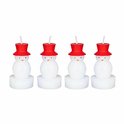 Joyful Traditions Candle, Snowman Shaped Wax Candle, Set of 4 | Plow & Hearth