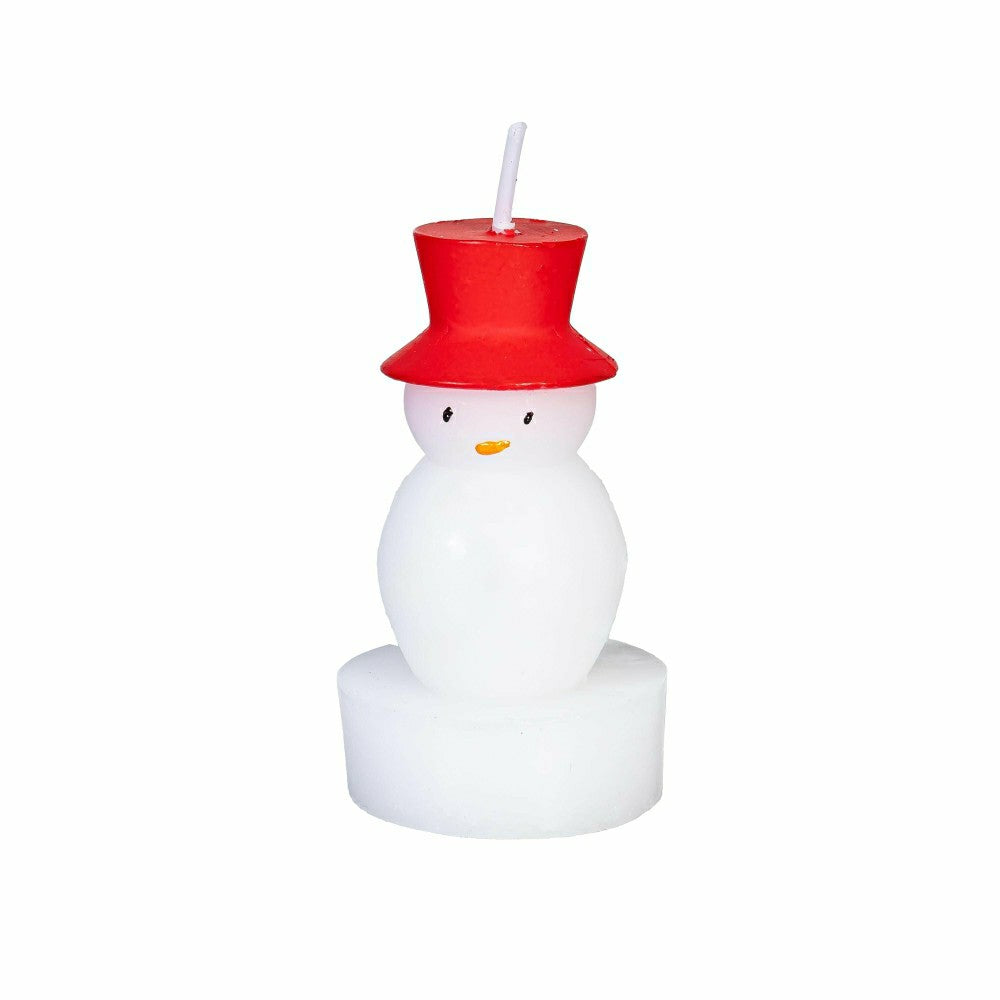 Joyful Traditions Candle, Snowman Shaped Wax Candle, Set of 4 | Plow & Hearth