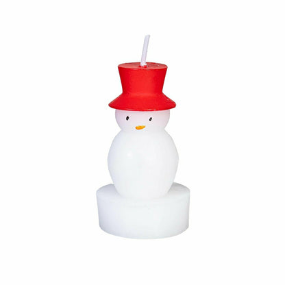 Joyful Traditions Candle, Snowman Shaped Wax Candle, Set of 4 | Plow & Hearth