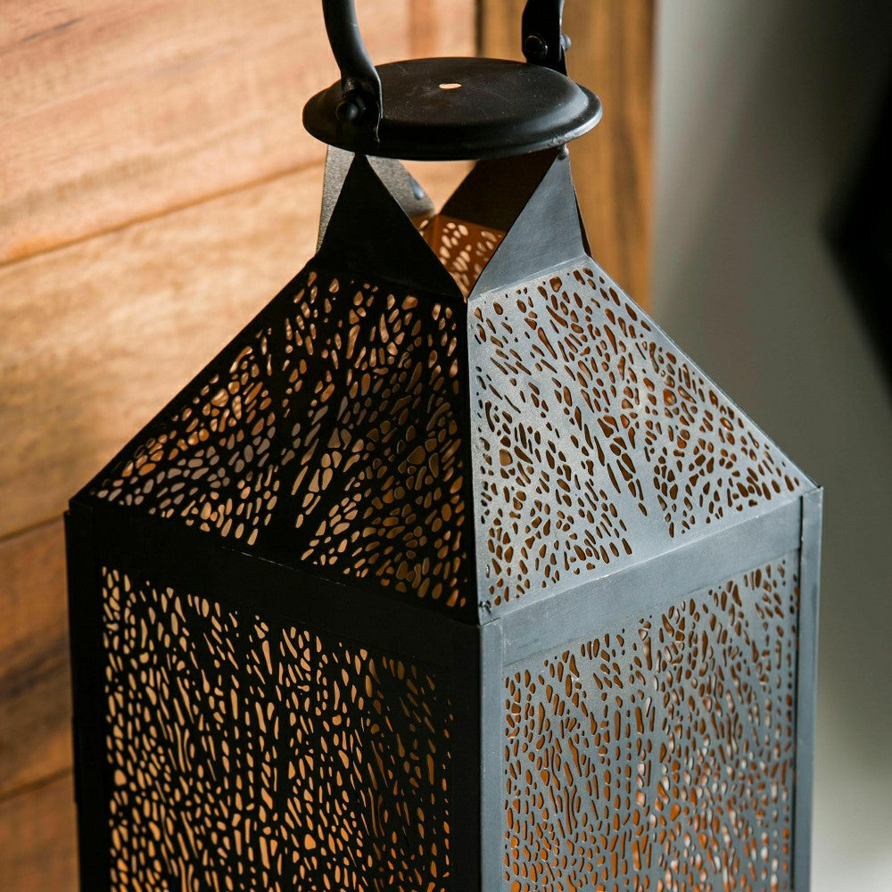 Etched Metal Candle Lanterns, Set of 2 | Plow & Hearth