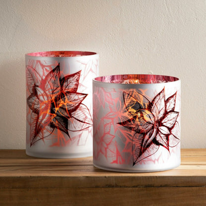 Medium Poinsettia Hurricane | Plow & Hearth