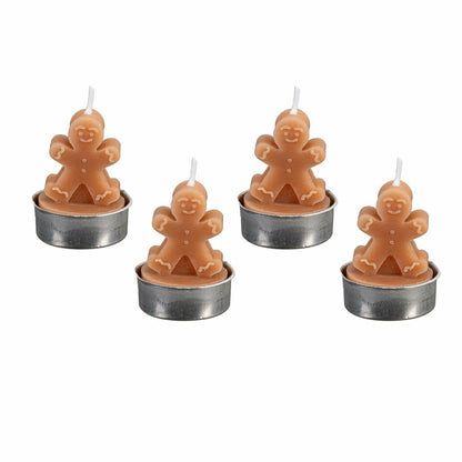 Baking Spirits Bright Candle, Gingerbread Man Shaped Wax Candle, Set o | Plow & Hearth
