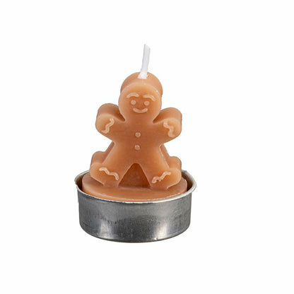 Baking Spirits Bright Candle, Gingerbread Man Shaped Wax Candle, Set o | Plow & Hearth